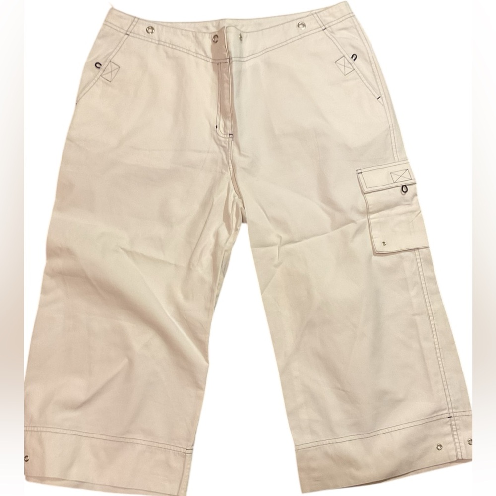 Lauren Ralph Lauren Women’s Cream/ White Cargo Crop Pants